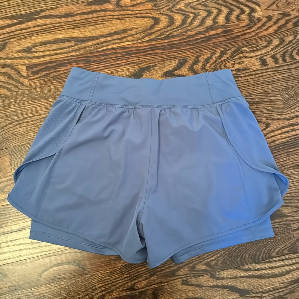 Blue workout shorts